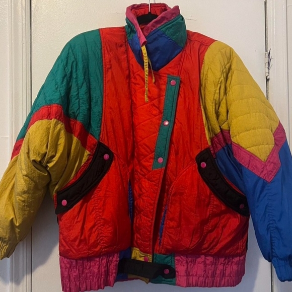 80s Colorblock Snow jacket - Picture 2 of 3